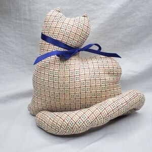 Vintage Stuffed Cloth Country Cat Handmade Kitty